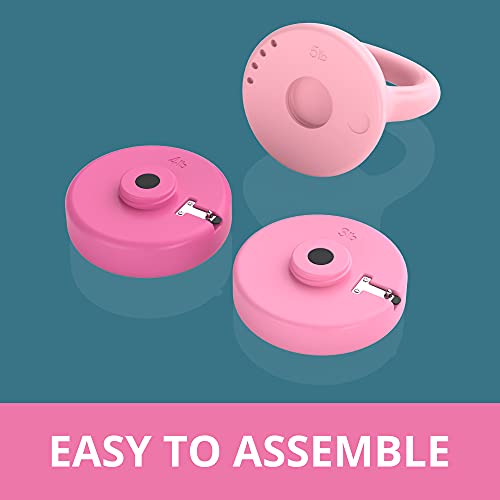 Adjustable Kettlebell - 5 Lbs, 8 Lbs, 12 Lbs Kettlebell Weights Set For Home Gym - Pink #TOP2