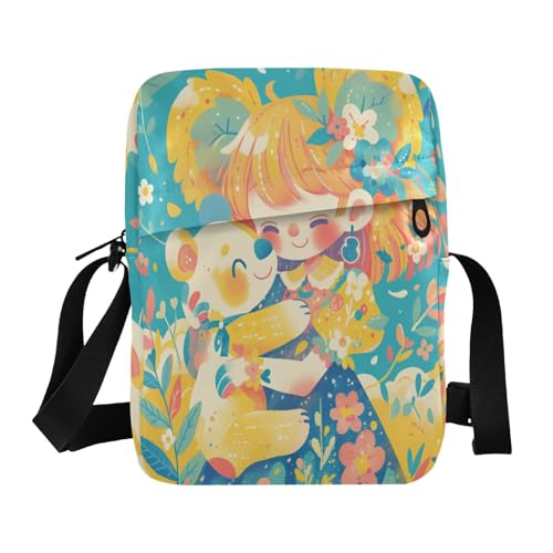 Sweet Colorful Koala crossbody messenger bag Small Crossbody Bag Women Cross Body Purse Adjustable Strap for business Travel