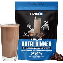 NutriDinner by Nutrillermo — Grass-Fed Collagen Protein Powder with Magnesium, B-Vitamins & Monk Fruit | Nighttime Collagen Peptides Drink for Sleep, Recovery & Wellness | Sugar-Free