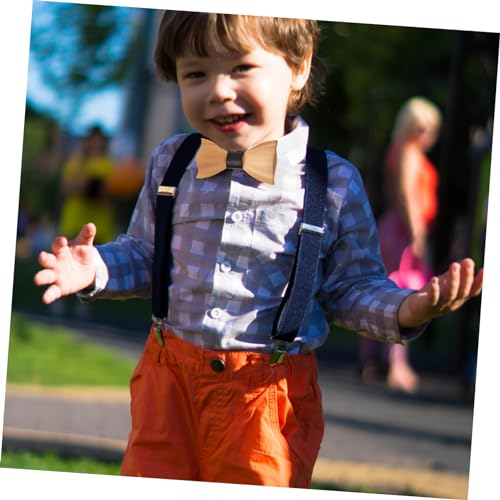 FRCOLOR Men's Women's Wooden Bow Tie Boys Bow Ties for Years Bowknot Novelty Suit Accessory for Formal Occasions4