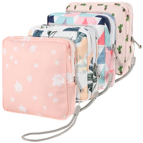 4Pcs Sanitary Napkin Storage Bag, Small Menstrual Period Bag...