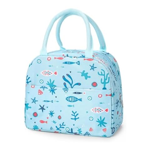 POWOFUN Kids Lunch Bag Insulated Cooler Reusable Thermal Meal Soft Small Tote Bag For Girls Boys School Cover