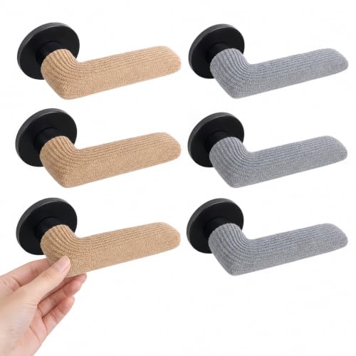 Image of 6PCS Silicone Door Handle Cover, Universal Fit Door Handle Protector, Comfortable Barrier for Hot and Cold Climates
