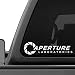 Aperture Laboratories - 8.5" long white vinyl decal - 6 year life