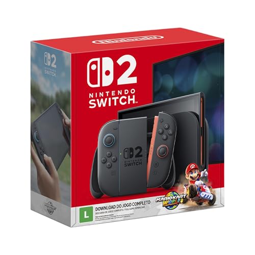 Bundle Nintendo Switch 2 + Jogo Digital Mario Kart World – Modelo Nacional de Tomada