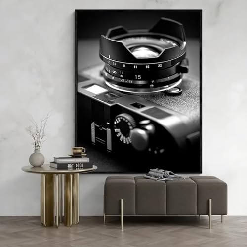 Affiches sur toile appareil photo vintage décoration murale rétro bar et café