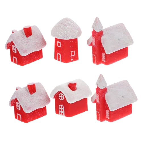 Parliky Mini Model Ornaments Christmas Decor for Bedroom Micro House Models Festive Look