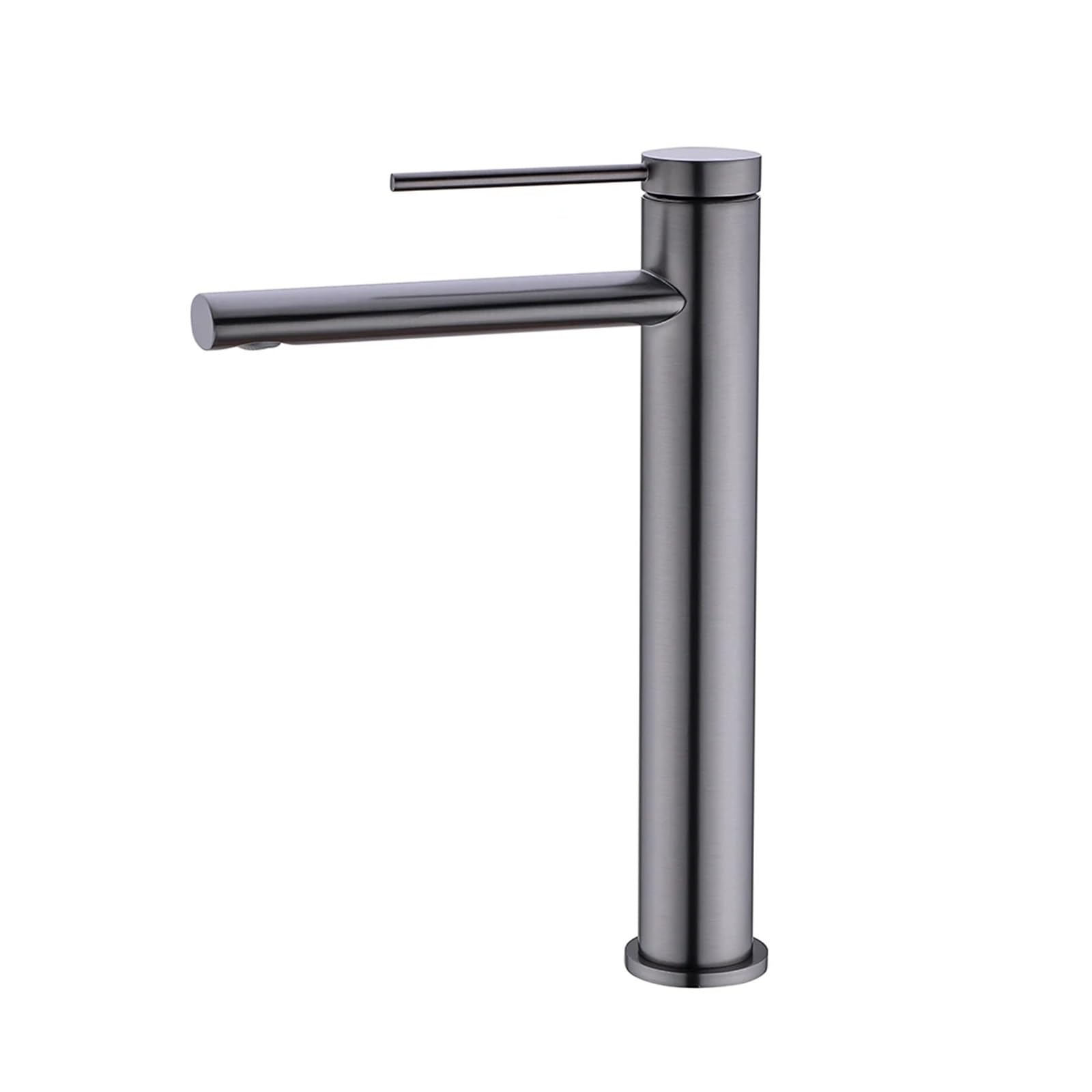 Soywim Gun Gray Hot Cold Bathroom Mixer Sink Tap, Basin Faucet Brass Gun Metal Deck Mounted Single Hole Handle Vanity Water Tapware,High-Pressure Resistant(Gun Gray)