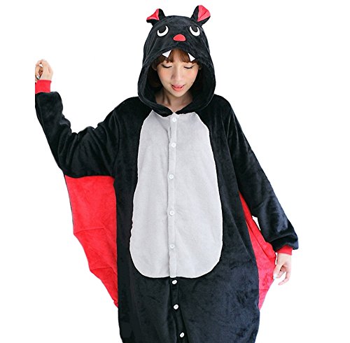 Costume de carnaval, Halloween ou pyjama unisexe, combinaison d'animal noir Pipistrello Medium Cover