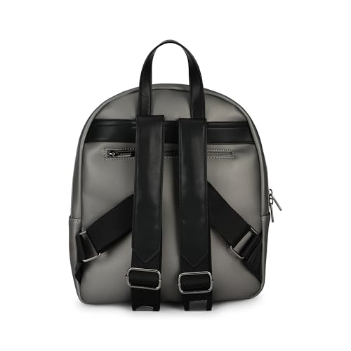 Image of Fastrack Dual-Tone Backpack for Men & Women | Lightweight Structured Bag with Main Compartment, Front Flap Pocket & Side Bottle Holders | Minimal Everyday Backpack for College, Work & City Life
