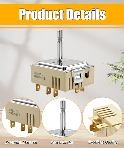 Image of DG44-01006B Range Oven Dual Infinite Switch | Fits for Samsung Range Oven, Replace AP6037530、PS11771631、EAP11771631 ETC.