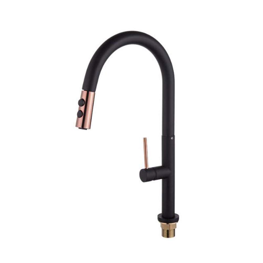 ZYCHSJXA Faucets,Kitchen Taps with Pull Out Spray Kitchen Copper Hot and Cold Teleskitchen Sink Faucet
