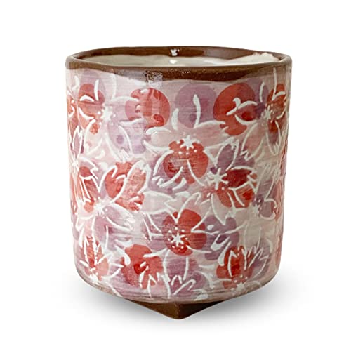 J-kitchens 工房祥 sho〜 角高台 湯呑み ピンク 満開 波佐見焼 日本製 / 180078