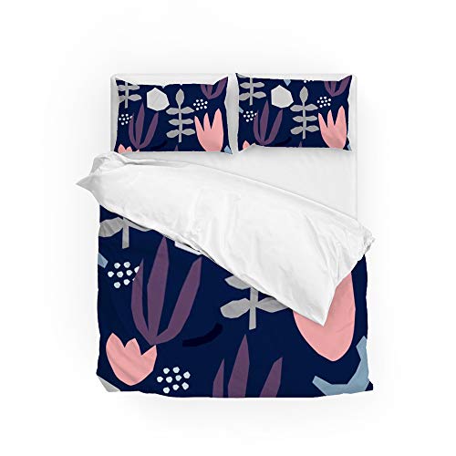 Housse de couette résistante aux plis et parure de lit douce King en polyester - 2