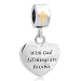 LovelyCharms Cross Charm with God All Things are Possible Religious Dangle Bead Fits European Bracelets (Heart)
