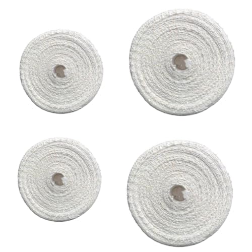 HIAKDOFT 4 Rollos Malla para Embutidos de Algodón Suave Cuerda Trenzada para Cocinar Carne para Jamón y Salchichas Cocina Doméstica y Profesional