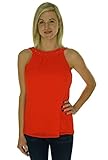 Calvin Klein Women's Chiffon Halter Top with Ring Detail