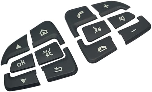 Miniatura 7 de Angelguoguo Cubierta adhesiva para interruptor de botón de volante de automóvil, compatible con Mercedes Benz C GLC V Clase W205 X253 W447, modelo