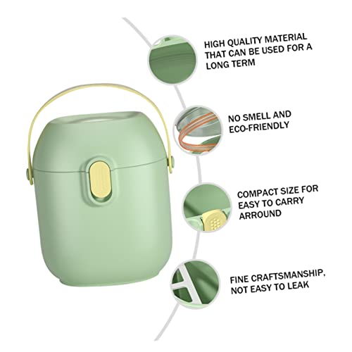 Hohopeti Milk Powder Box Portable Storage Box Travel Snack Container Travel Container Food Storage Container Snack Storage Box Baby Formula Dispenser Baby Food Storage Box Sealed Box Green #TOP1