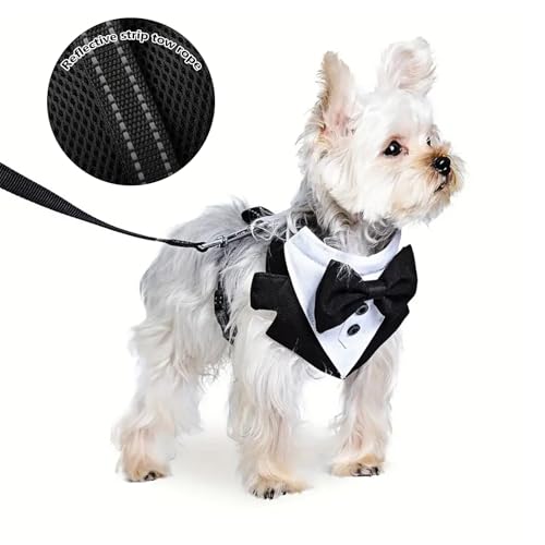 Smoking Fliege für Hunde Hund Hochzeit Anzug Hund Katze Smoking Kragen Formales Hunde-Smoking-Bandana Hund Smoking Bandana Halsband für Geburtstag Hochzeit Kleine Mittlere Hunde