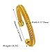 Heavstjer Fashion 18K Gold Plated Adjustable Arm Wristband Mesh Twist Open Cuff Bracelet(Gold)