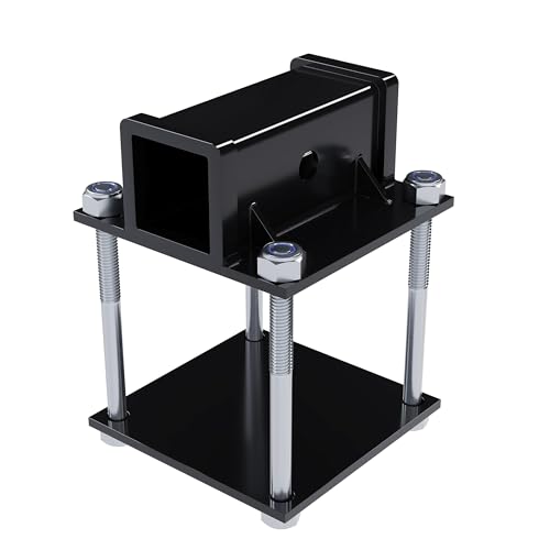 JMTAAT RV Bumper Hitch Receiver 2 inches Adapter for 4-4.5 inches Bumper Trailer Cargo Carrier Bike Racks(200LBS)