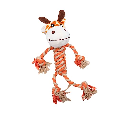 Abaodam Cute Pet Cotton Rope Toy Dog Woven Plush Toy for Chewing Grabbing Playing