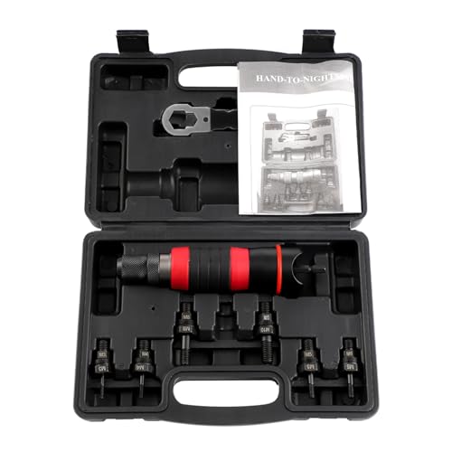 Pindex Adaptador de Remachadora para Taladro con 6 Tuercas M3 M4 M5 M6 M8 M10 Remachables,para Remachadora de Tuercas Electrica Bateria, Kit Remachadora de Roscas