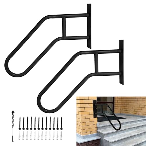 58 Cm Handlauf Edelstahl Aussen 2er-Pack Handläufe für Außentreppen Tragkraft 226,7 kg für den Außen- oder Innenbereich, 1–3 Stufen,Wandmontage,robuster U-förmiger Sicherheitsgriff für Senioren 58 Cm Handlauf Edelstahl Aussen 2er-Pack Handläufe für Außentreppen Tragkraft 226,7 kg für den Außen- oder Innenbereich, 1–3 Stufen,Wandmontage,robuster U-förmiger Sicherheitsgriff für Senioren