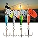 GMBYLBY Spinner Fishing Lures with Triple Hooks Metal Lures Hard Metal Spinner Baits Fishing Accessories for Freshwater