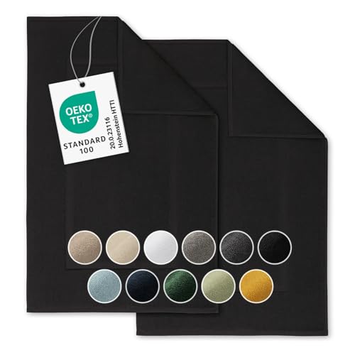 Blumtal 2er Set Premium Frottier Badematte - Badeteppich Oeko-TEX® Zertifiziert, waschbarer...