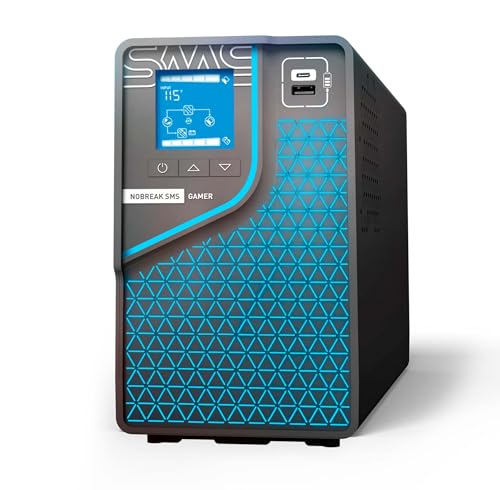 SMS - NOBREAK GAMER 1500 WIFI - POTÊNCIA 1500VA | 1050W - BIVOLT ENT.:115/ 220V |SAÍDA: 115/ 220V - 8 TOMADAS (6T 10A + 2T 20A) - SENOIDAL PURA - LINE INTERACTIVE - PN 29600