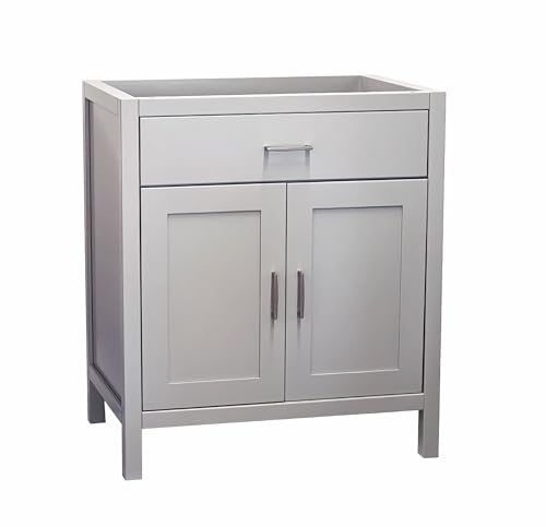 36" Light Grey Bathroom Vanity Base Only – Freestanding Solid
