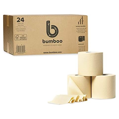 Rollo de inodoro de bambú 100% natural de 3 capas Cover