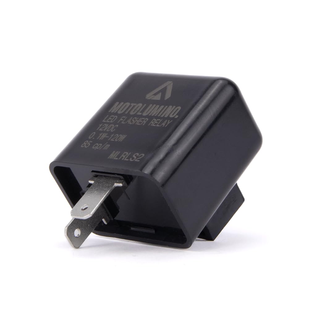Aharon Motolumino Relay Flasher for Motorcycle | Universal 12V LED/Halogen | for Multiple Brands 2-pin Connector | Flasher Relay for Indicator Turn Signal Lights | Blinker Relay | Led Flashing
