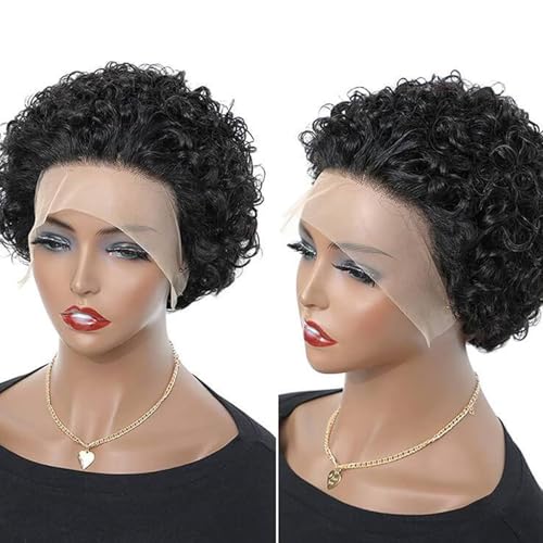 Perruque ondulées profondes 100% cheveux humains : volume et coupe courte sans effort