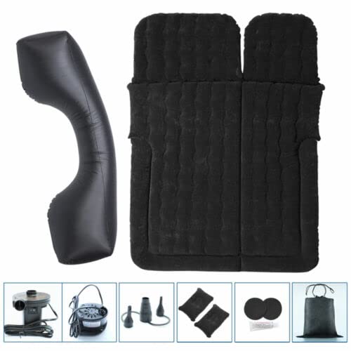 awolsrgiop Auto Matratze, 170 x 120 cm SUV Matratze Auto Luftmatratzen für Reisen Camping Outdoor Aktivitäten, Abziehbar Aufblasbare Matratze mit 2 Kissen und Pumpe, Schwarz