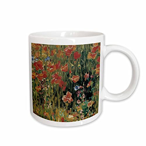 3dRose Poppies by Robert Vonnoh Impressionist Flower Garden 15oz Mug
