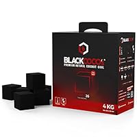 BLACKCOCO’s Shisha Kohle 4 kg – Premium Kokoskohle Naturkohle für Shisha & Grill BBQ – Lange Brenndauer – Cocos Kohlen ohne Zusätze
