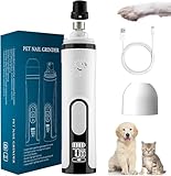 Apanbar Silent Groom pro for Dogs and cat,Silent Groom pro Nail Grinder with LED Light & 3 Speeds,Rechargeable USB Charging Pet Nail Grinder,Dog Nail Grinder Quiet Smoothing Tool