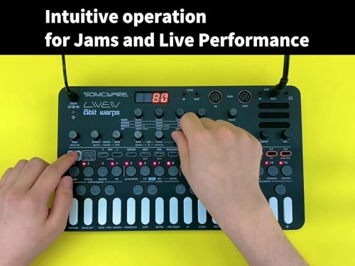 Synthétiseur 8 bits portable machine groovebox 4 pistes Liven Warps - 5