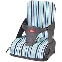 Trona De Tela Portatil Nuby - Asiento elevador para viajes - Plegable - Silla móvil para niños y bebés - Bolsa de viaje que se convierte en asiento elevador - Con espacio para botellas, pañales y más - 6+ meses