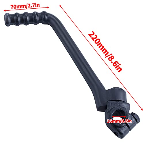 Mrelc 16Mm Kick Starter Lever Compatible With Chinese 70Cc 90Cc 110Cc 125Cc Yx 140Cc 160Cc Atomik Cb Cg 200Cc 250Cc Thumpstar Zongshen Lifan Pit Dirt Trail Bike （Black） #TOP4