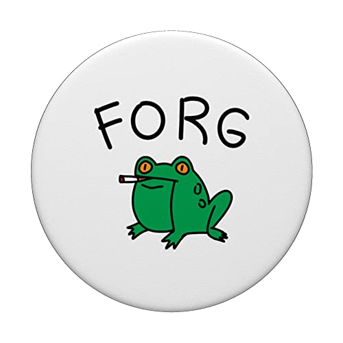 Forg Y2K Sarcastic Cringe Funny Ironic Gen Z Weird Meme Cool PopSockets Swappable PopGrip, Black - Image 3