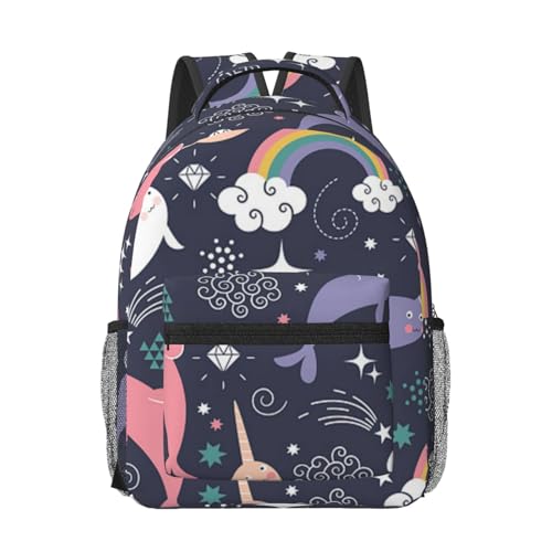 Sac à dos confortable étudiant à motif arc-en-ciel pour protéger les livres