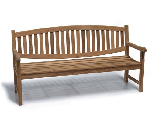 Jati Kennington Oval 4 Seater Garden Bench 1.8m - Teak 6ft Garden Bench Brand, Quality & Value