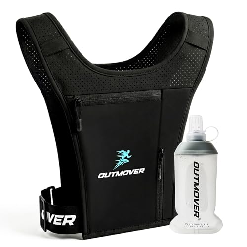 Running Vest for Women and Men with Phone Holder - Lightweight and Adjustable Fit Women Running Vest with Multi Pocket Storage - Hydration Vest for Running Cycling Marathon and Hiking (2 S)