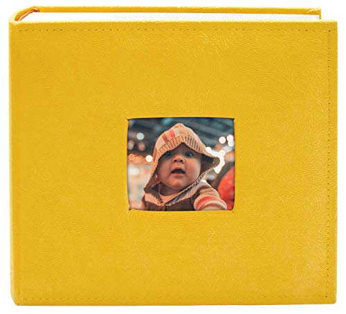 Golden State Art Photo Album, Holds 200 4"x6" Pictures, 2 Per Page, Suede
