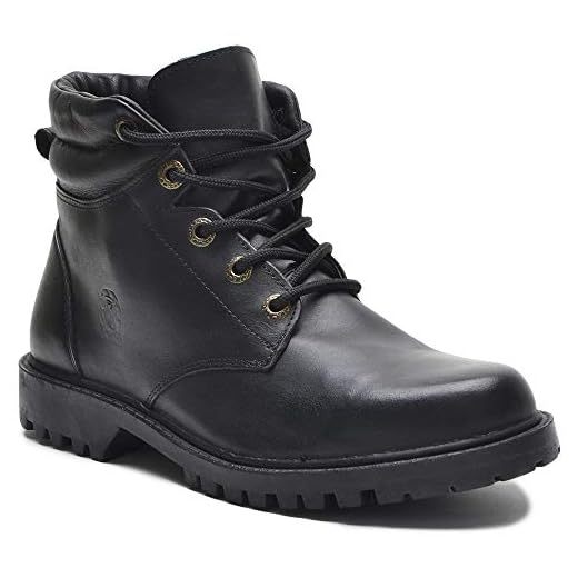 Bota Coturno Adventure Botina Casual Couro Legitimo 33 Ao 48 (Preto, BR, Adulto, Numérico, 47)
