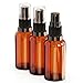 Jagolain 12Pack 1oz Amber Glass Pump Bottles, 30ml with Black Pump, Empty Refillable Travel Small Container For Lotion Cream Essentil Oil Shampoo (1oz)